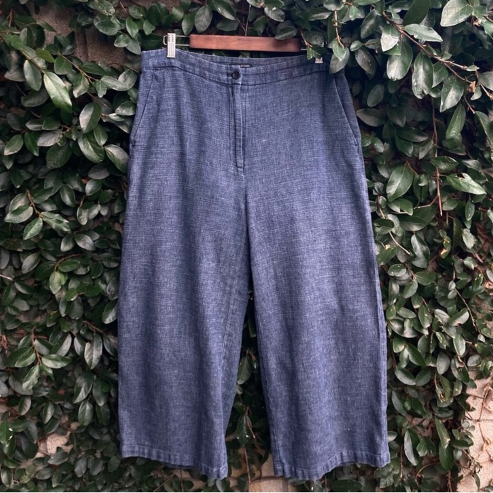 Eileen Fisher Cropped Hemp and Cotton Pants